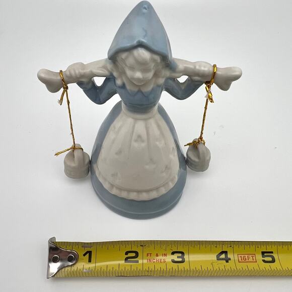 Vintage Porcelain Bell Dutch Girl Milk Maid Figurine - Picture 8 of 8